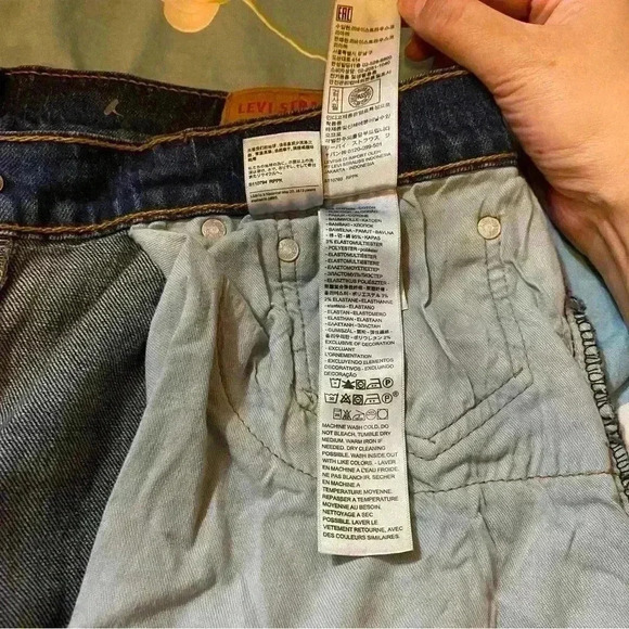 VGT LEVI'S 505 Strauss Men's Jeans Relaxed Straight Stonewash Denim Size W32 L32 - Picture 15 of 16